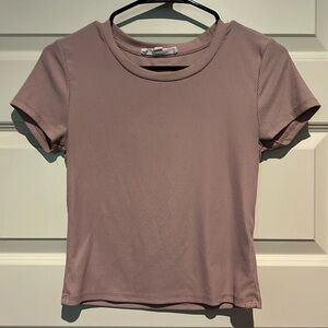 Dusty purple cropped t-shirt